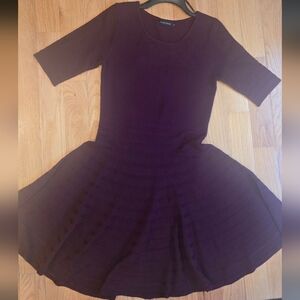 Ivanka Trump Deep Purple Long Sleeve Dress